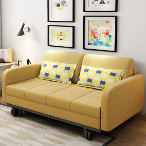 预售-现代简约折叠沙发床小户型布艺多功能双人可拆洗1.8米1.5