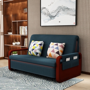 预售0现代简约新中式沙发床可折叠客厅小户型书房省空间三人单人实木