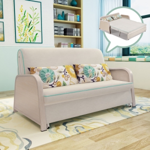 预售-新款乳胶沙发床可折叠客厅双人小户型多功能1.2米1.5布艺1.8懒人