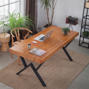 预售-美式铁艺餐桌椅组合实木小户型家用饭桌复古咖啡厅酒吧长桌会议桌