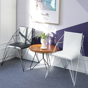 预售-会议椅设计师椅子创意餐椅钻石铁丝椅 简约铁艺镂空个性家具