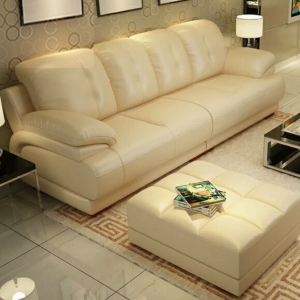 预售-真皮沙发123单双3三位四人现代简约客厅组合两人小户型皮沙发
