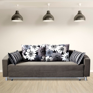 预售-小户型客厅沙发床双人位多功能折叠沙发圆形沙发床可拆洗