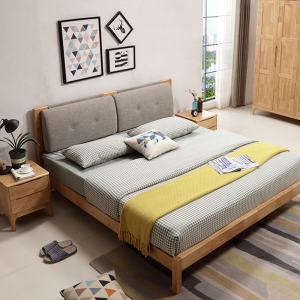 预售-北欧日式全实木床软靠简约现代双人床1.5m1.8米主卧室经济型