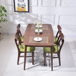 预售-北欧日式实木餐桌椅组合简约现代小户型4人6人创意休闲长方形饭桌