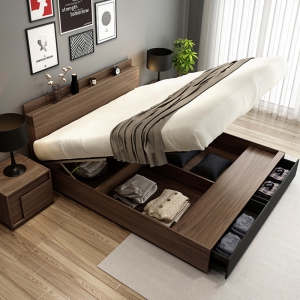 预售-北欧榻榻米矮床双人床1.8米现代简约日式极简1.5米主卧板式储物床