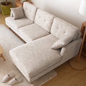 预售-日式客厅小户型布艺沙发北欧转角组合贵妃沙发组合可拆洗