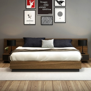 预售-北欧榻榻米板式双人床1.8米床1.5m现代简约日式简约主卧储物婚床