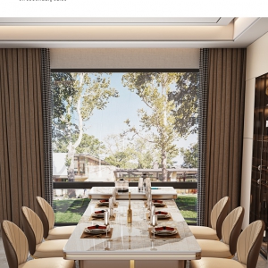 【A.SG】轻奢岩板岛台餐桌一体高端开放式厨房餐桌椅组合现代简约