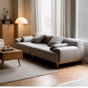 【A.SG】轻奢布艺沙发北欧小户型客厅家具现代简约实木储物转角沙发