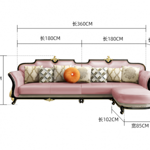 【A.SG】美式轻奢真皮沙发转角实沙发木小户型别墅家具欧式沙发组合客厅