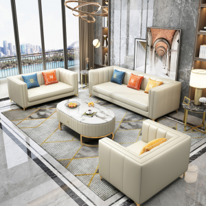 【A.SG】皮沙发意式极简轻奢北欧别墅沙发简约现代客厅免洗皮沙发123组合