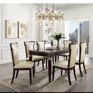 【A.SG】美式实木餐桌椅组合客厅现代简约轻奢吃饭长桌子家用小户型