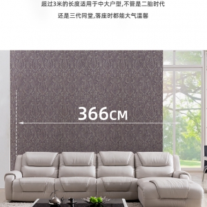 【A.SG】大户型客厅真皮沙发头层牛皮组合电动功能太空黄牛皮皮沙发