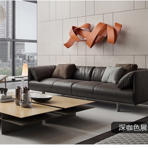 【A.SG】真皮沙发头层牛皮乳胶意式极简轻奢三人小户型组合客厅羽绒皮沙发