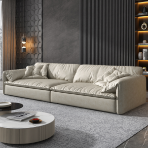 【A.SG】现代简约大象耳朵沙发客厅小户型直排意式极简双层坐垫沙发