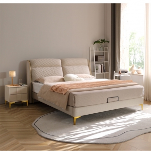 【A.SG】现代简约科技布床意式轻奢小户型新款双人床奶油风布艺床