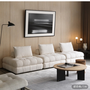 预售-北欧奶油风法式复古模块组合沙发单人位豆腐块懒人沙发