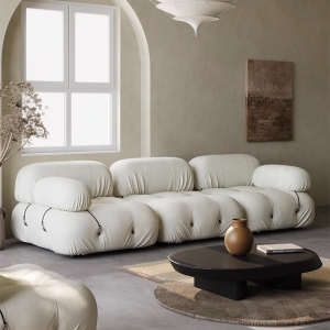 预售-北欧轻奢设计师方块拉扣模块沙发组合2.7米三人位
