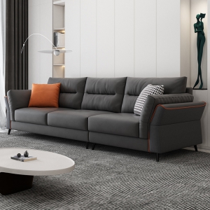 预售-科技布沙发客厅整装乳胶大小户型可拆洗北欧简约现代布艺沙发四人位