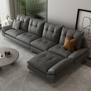 预售-科技布沙发客厅组合简约现代北欧小户型乳胶新款布艺沙发三人位+贵妃位