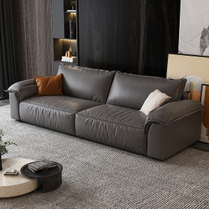 预售-科技布沙发客厅现代简约轻奢小户型三四人位北欧乳胶布艺豆腐块