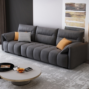 预售-北欧小户型科技布沙发现代简约免洗客厅组合乳胶布艺沙发四人位