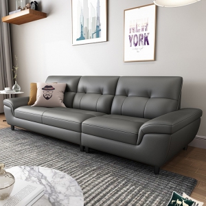 预售-北欧羽绒布艺沙发现代简约客厅意式轻奢极简科技布乳胶沙发
