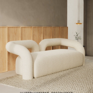 预售-北欧轻奢布艺沙发现代客厅弧形沙发