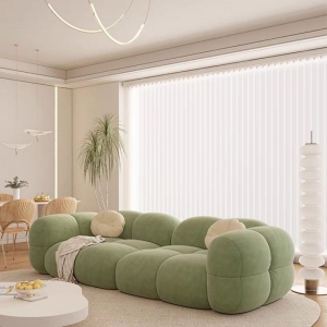 预售-网红现代猫爪布奶油风沙发北欧极简约轻奢客厅双人小户型布艺沙发