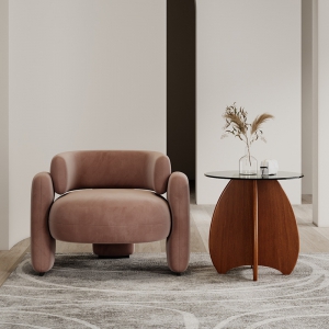 预售-网红轻奢现代简约客厅休闲白色单人沙发椅创意椅