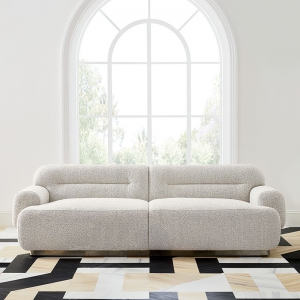 预售-北欧现代羊羔毛布艺沙发三人位轻奢极简小户型客厅沙发组合