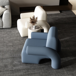 预售-北欧设计师创意单人沙发轻奢客厅休闲懒人沙发异形单人椅子