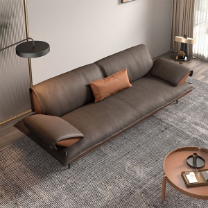 预售-意式科技布沙发极简小户型现代简约客厅轻奢三人直排新款布艺沙发